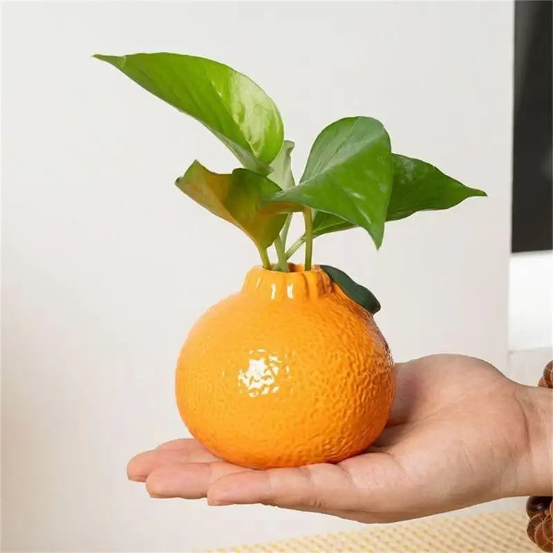 E8BD Tangerines Vases Plastic Vases Modern Decorative Vases Centerpieces Lovely Flowers Vases for Wedding Office Home Decors