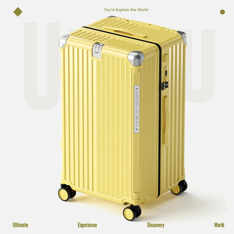 Hard Shell Carry-On Suitcase Rolling Travel Luggage with Spinner Wheels 20 24 26 28 30 Inch Large Capacity Durable Luggage
