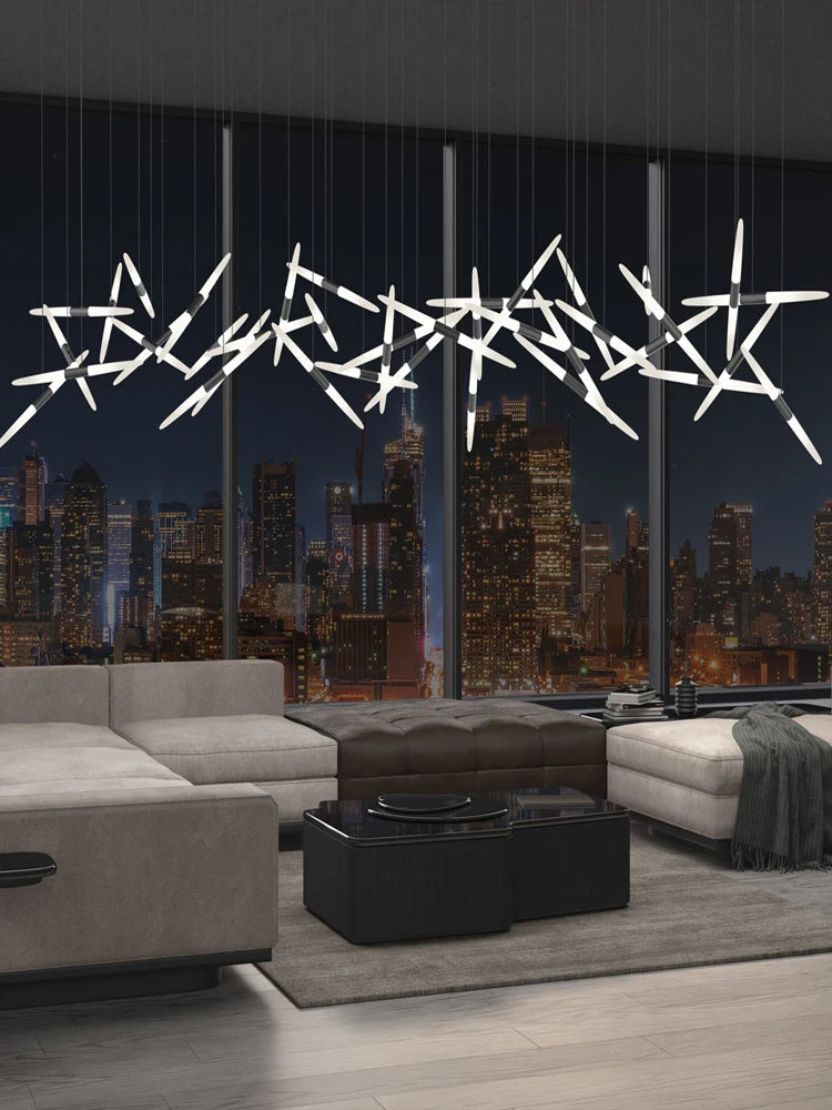 Led Chandelier Modern Dining Room Lamps Home Interior Lighting Designer Living Room Pendent Lamp Creative Staircase Lighting