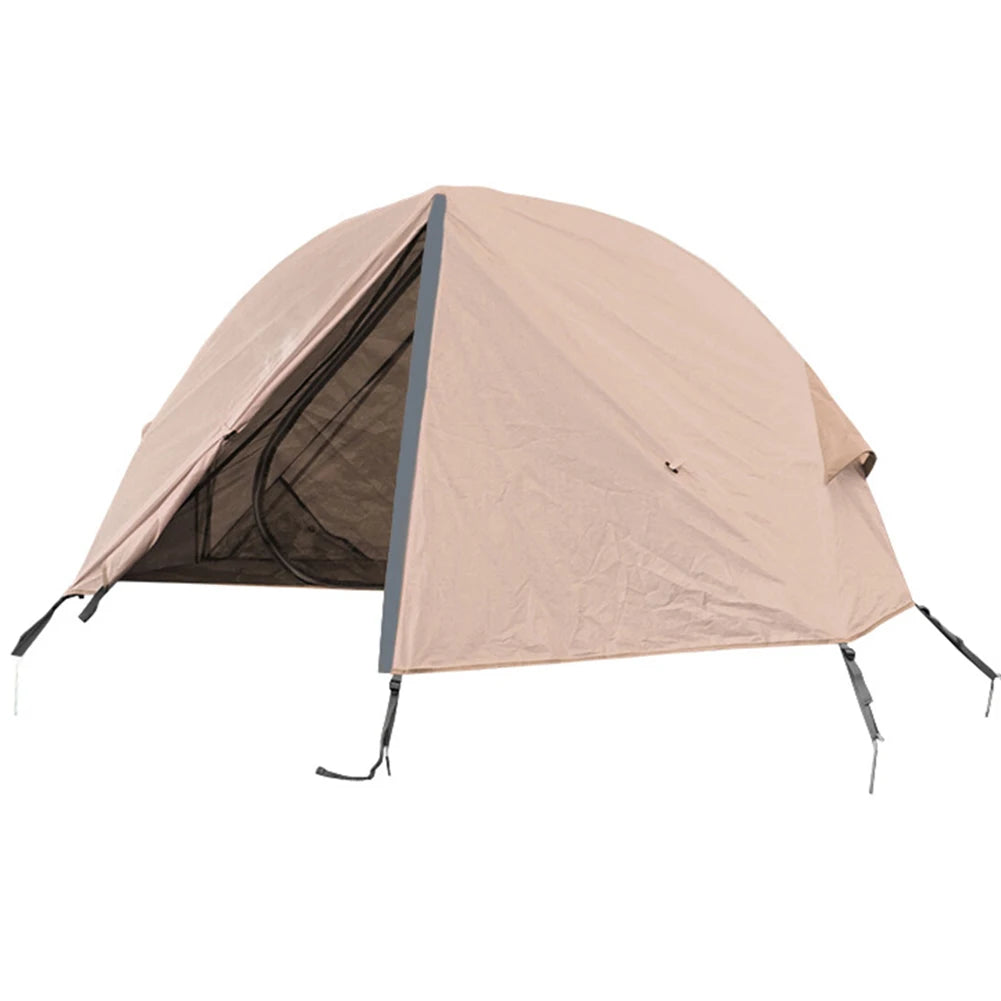 Camping Folding Tent Single Person Outdoor Off The Ground Tent Waterproof UV Resistant Used with Bed for Hiking Travel
