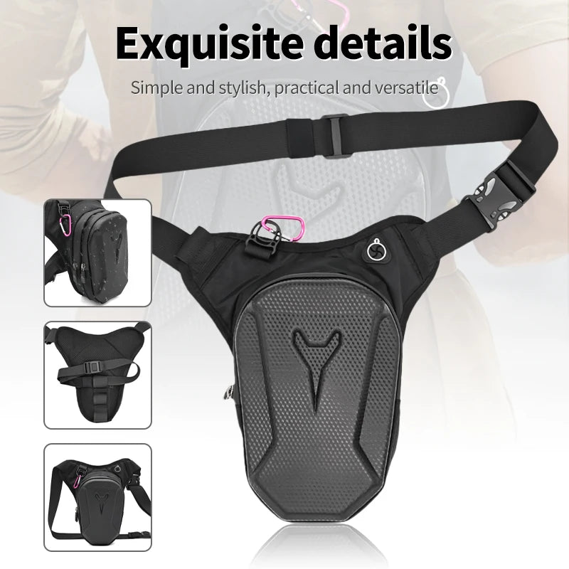 Motorcycle Drop Leg Bag For Men Women Ride Cycling Casual Waist Bag Fanny Pack Travel Hiking Climbing Outdoor Pocket Waterproof