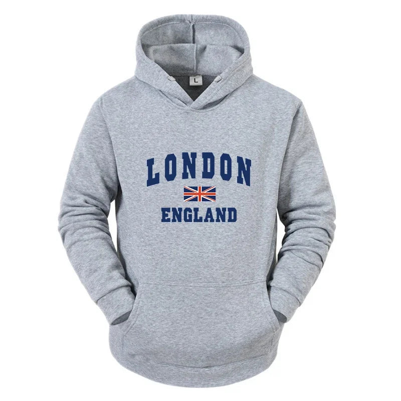 Mens Tracksuit European Casual Print Hooded Sweatshirt High Quality Versatile Warm Tops Daily Simplicity Street Jogging Clothing