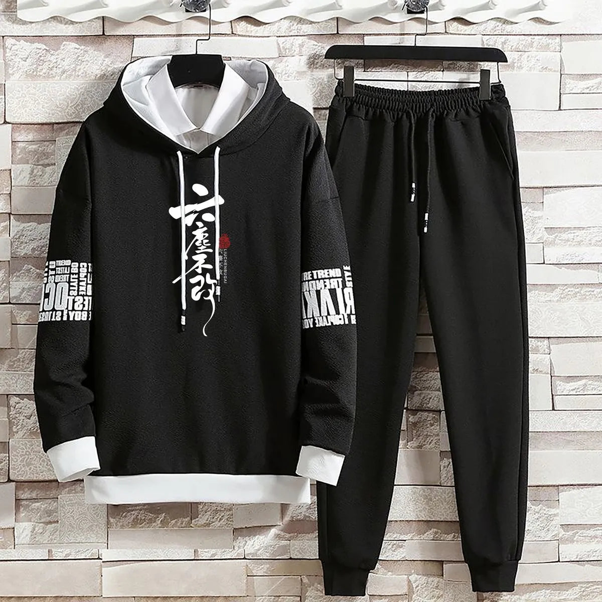 Clothing for Men Hoodies Set Summer Autumn Suits Pants Casual Pullover Hat Hood  Print Sweaterhoodie Men New Top Long Sleeves