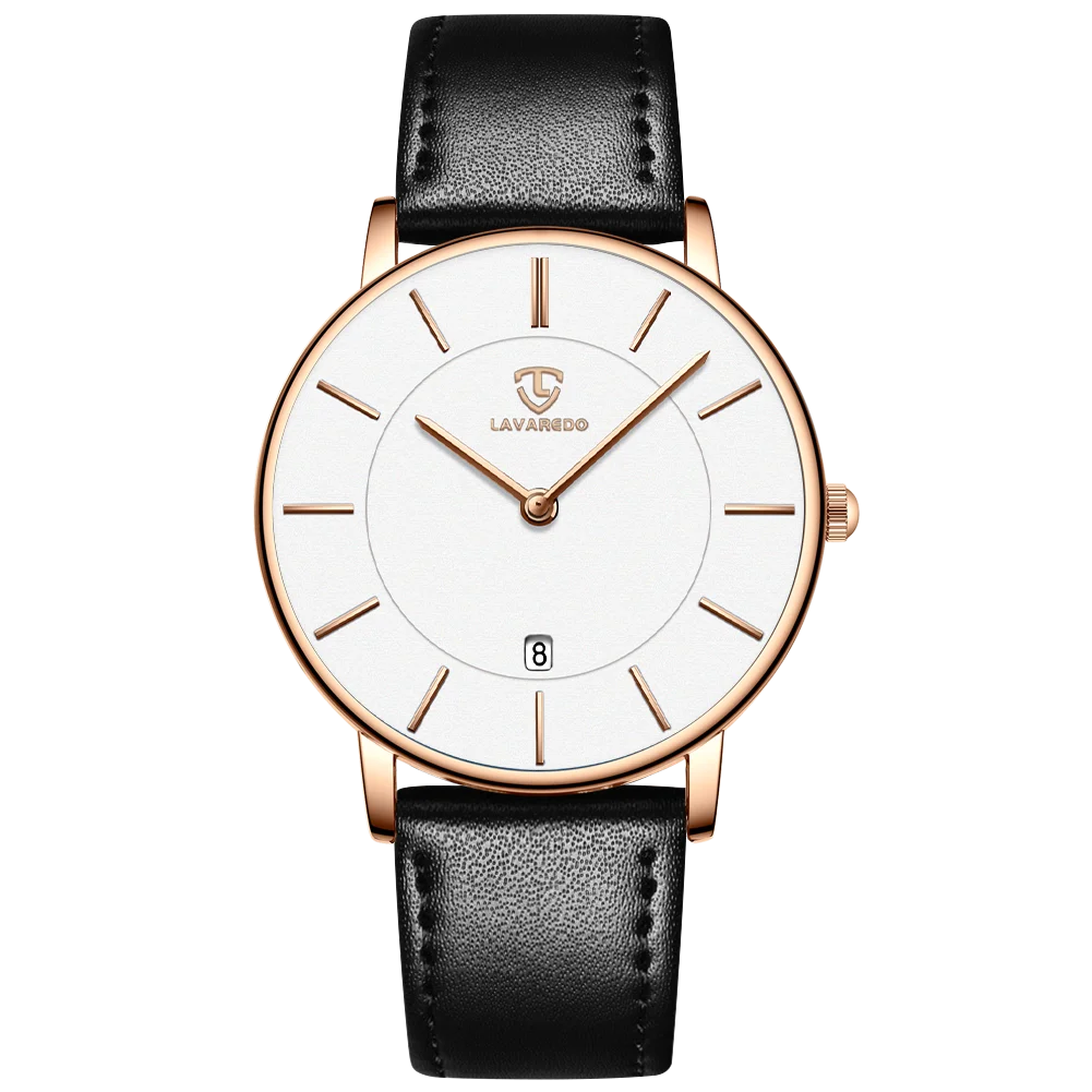 Mens Watches, Minimalist Fashion Simple Wrist Watch for Men Analog Date with Leather Strap