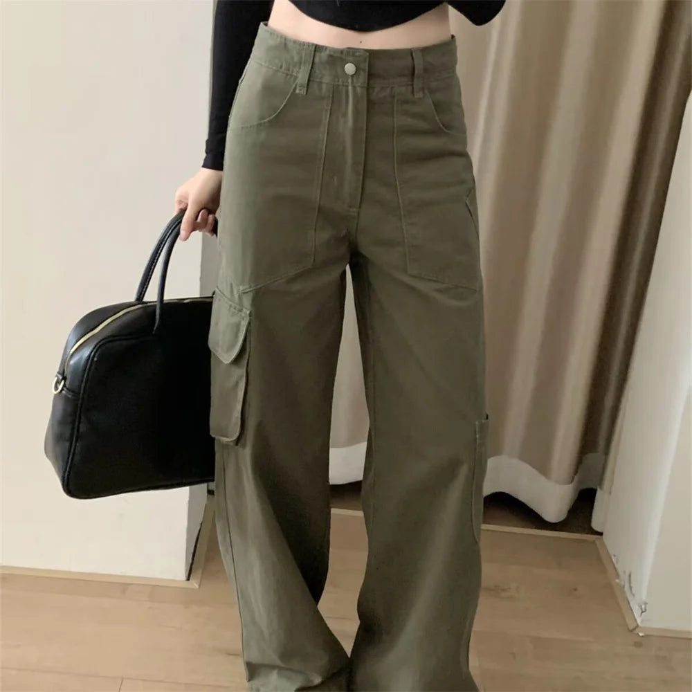 2025 new women's clothing with European and American style casual and elegant design avant-garde and retro work pants