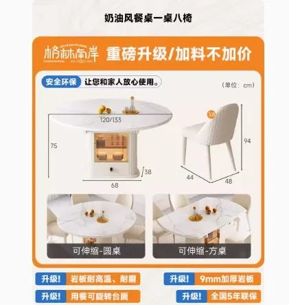 Luxury Modern Dining Table Organizer Storage Design Multifunctional Dining Table Nordic Minimalist Mesas De Comedor Furniture