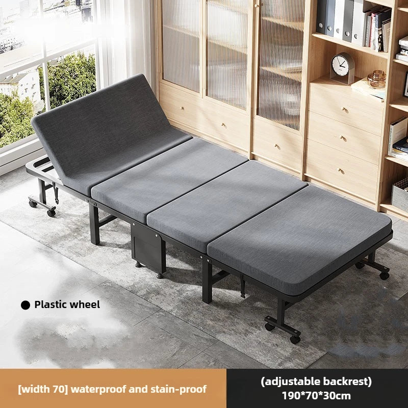 Lunch break folding bed single portable home office nap artifact simple bed wooden board hospital escort bed adult