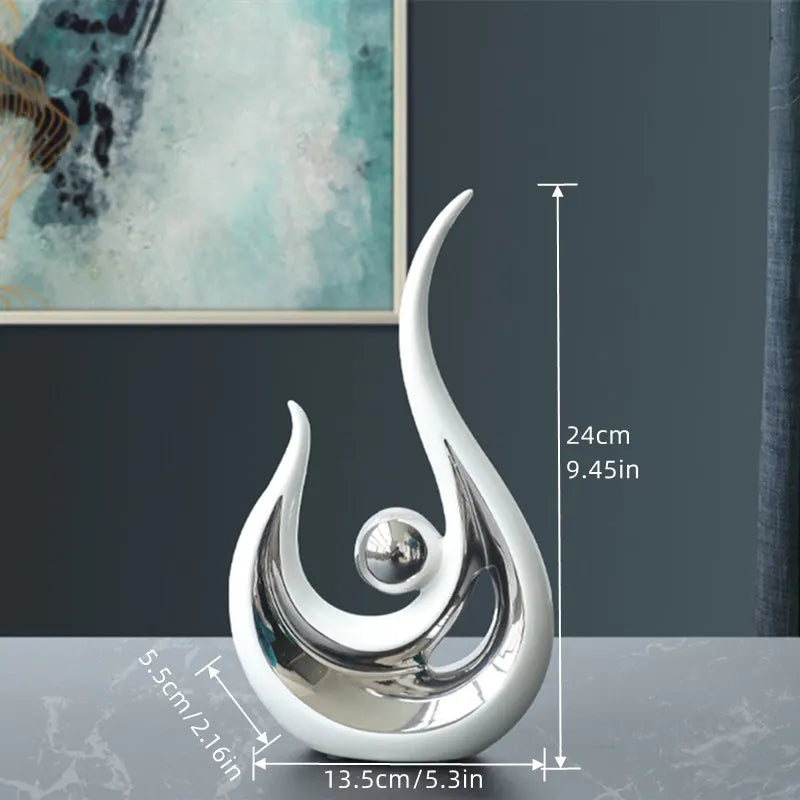 Ceramic Sculptures Ornaments Home Modern Decoration Abstract Statue Room Art Decor Luxury Porcelain Figurine Table Accessories