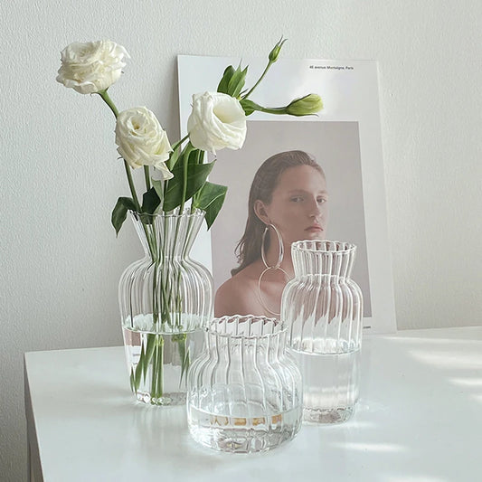 Glass Flower Vase Transparent Hydroponics Plant Vase Flower Bottle 
Nordic Desktop Decor Vases Home Flowers Decoartion Crafts