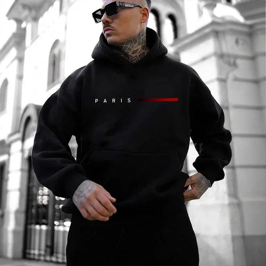 Mens Tracksuit Fashion Printing Casual Hooded Sweatshirts Daily Jogging Sports Tops Hot Sales Versatile Street Pullover Clothing