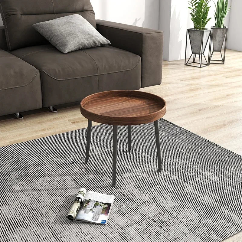 Wooden Simple Modern Round Tea Coffee Tables Living Room Luxury Center Table Sofa Side Leisure Table Furniture Mini End Table