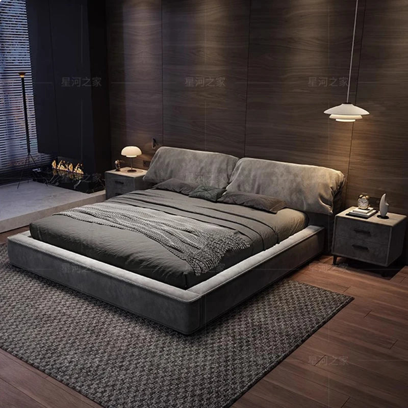 European Luxury Bed Frames Fancy Storage Space King Size Bed Headboard Bedroom Camas De Matrimonio Dormitorio Home Decoration