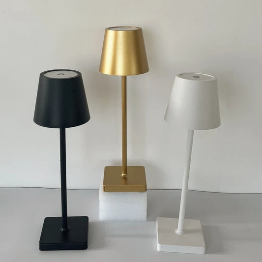 LED Touch Sensor Table Lamp Desktop Night Light 3 Color Bedside Ambient Light Bar Club Cafe Room Dinner Decor Vases Lighting
