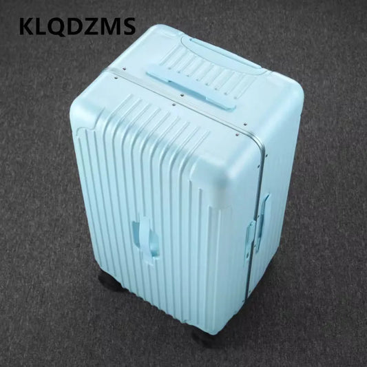 KLQDZMS Carry-on Travel Luggage Large Capacity Aluminum Frame Trolley Case 24"26"28" Combination Case 20 Inch Cabin Suitcase
