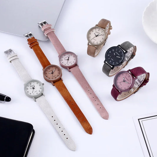 Fashion Watches for Women Top Brand Analog Quartz Ladies Wristwatches Simple Casual Leather Strap Woman Watch Reloj Mujer
