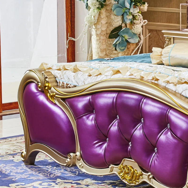 European Princess Bed Sleeping Vintage Comfortable Bedroom Luxury Romantic Bed Quality Wedding Castle Beliche Hotel Furniture