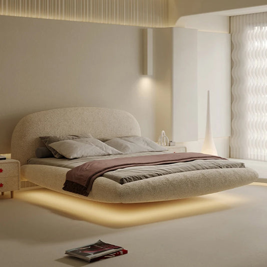 White 200×180cm Double Beds Set Velvet Modern Girls Sleeper Cabinets Bedroom Beds Adults Queen Double Camas Furnitures