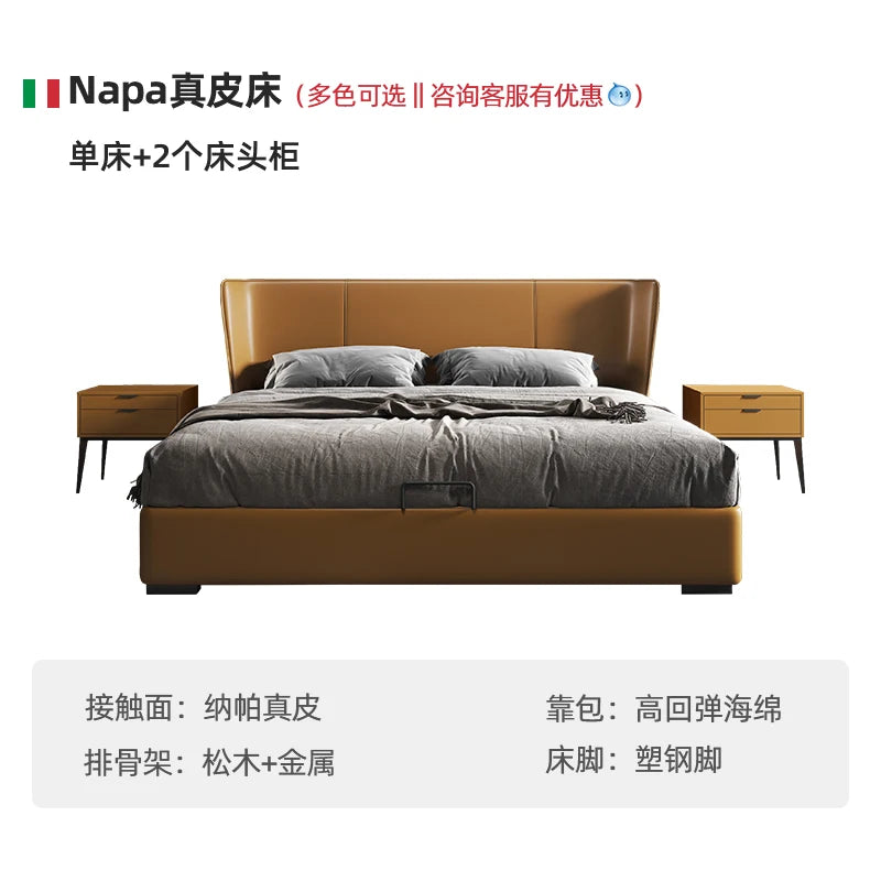 Luxury King Size Bed Frames Nightstands Modern Luxury Bed Aesthetic Double Headboards Muebles Para Dormitorio Bedroom Furniture
