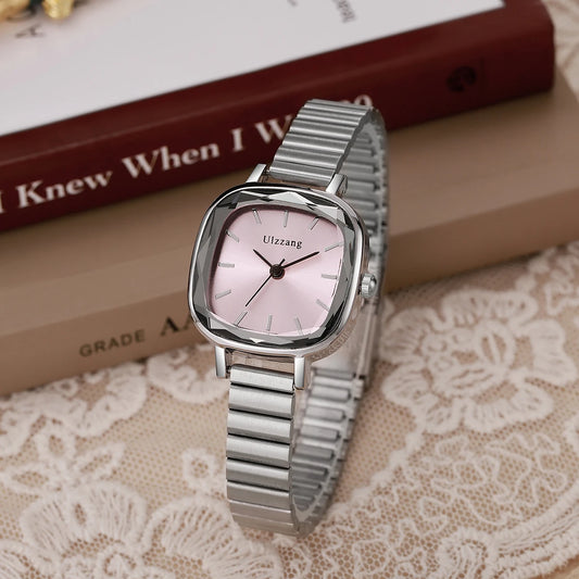 Simple and stylish, the minimalist design of this small square watch for women is perfect for everyday wear.