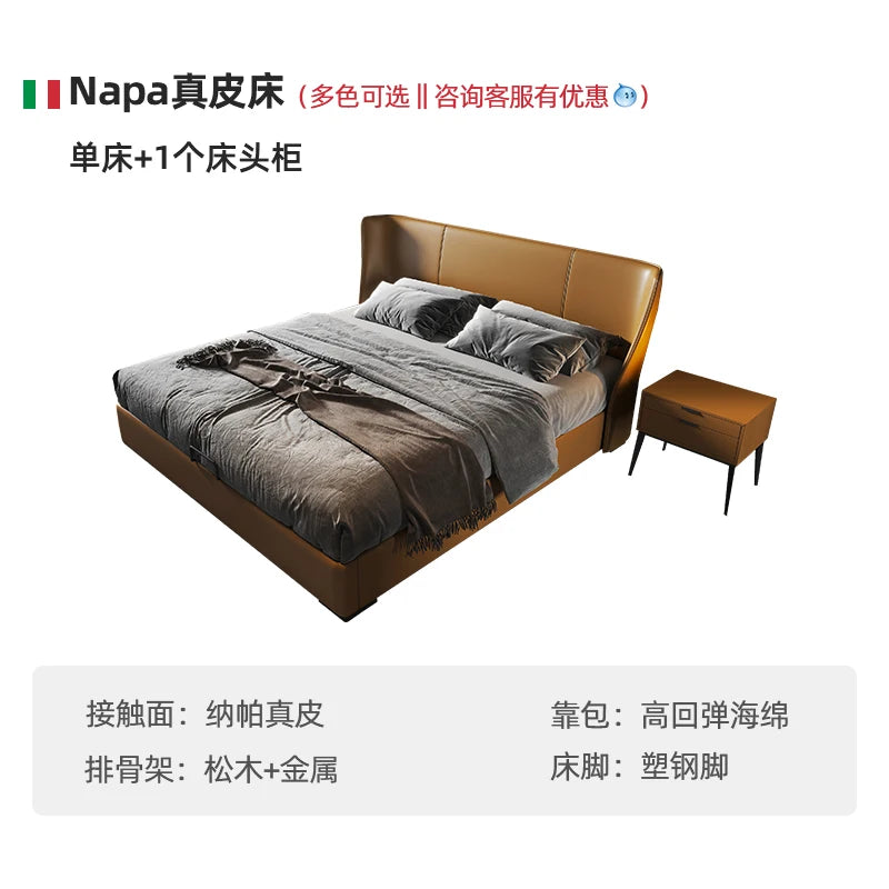 Luxury King Size Bed Frames Nightstands Modern Luxury Bed Aesthetic Double Headboards Muebles Para Dormitorio Bedroom Furniture