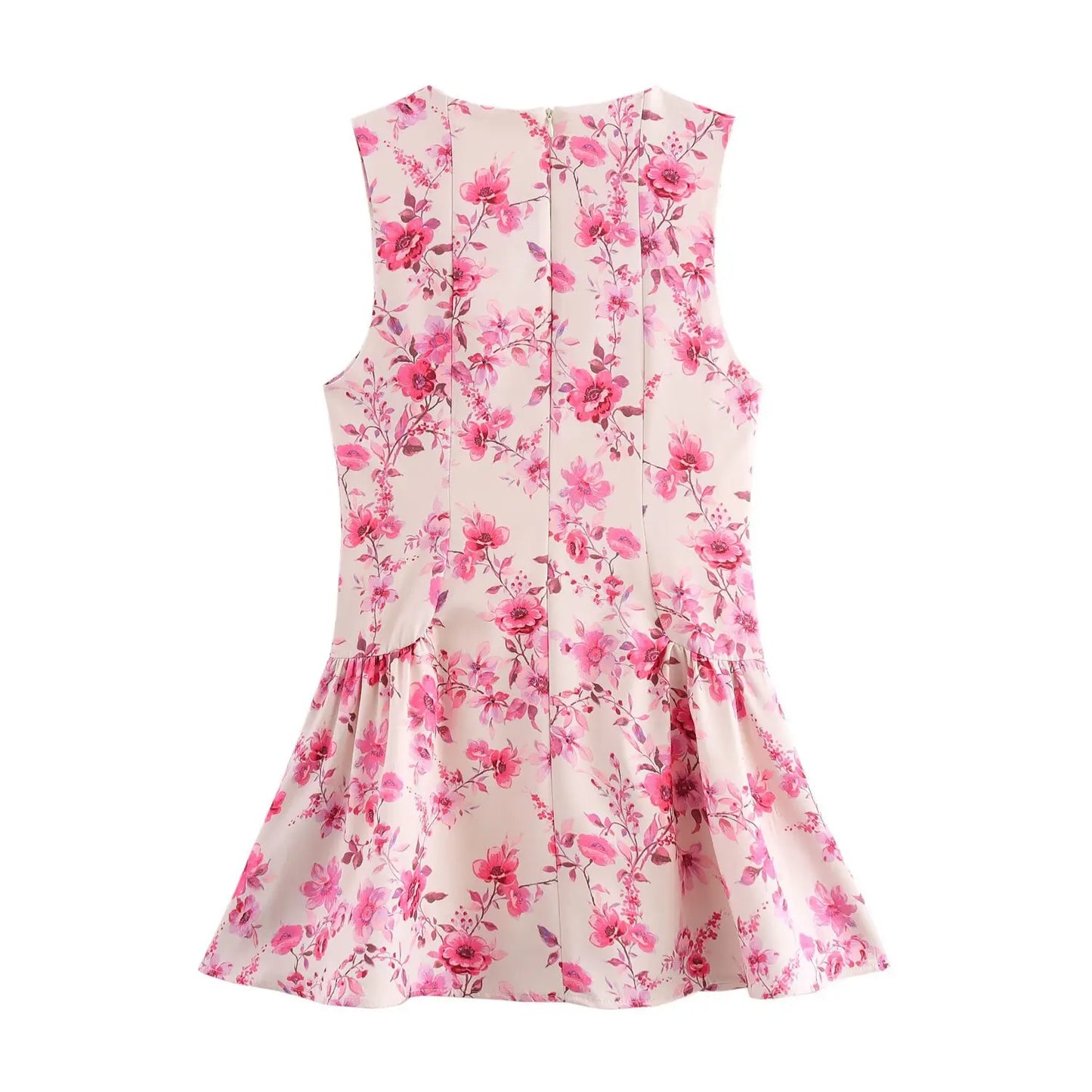 Women's clothing 2025 summer new European and American style flower printed jumpsuit dress