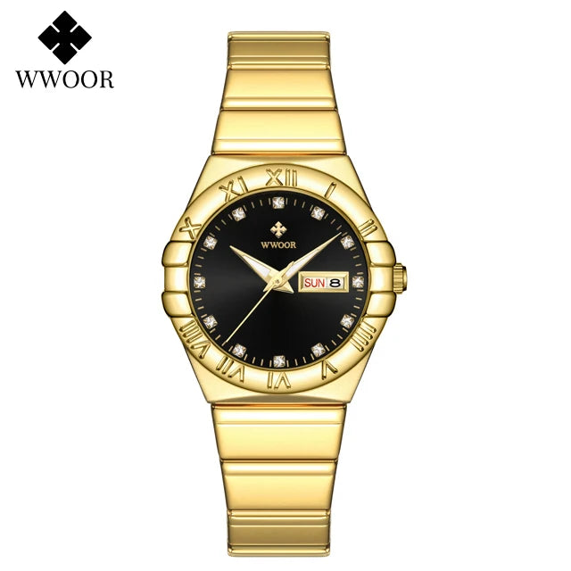 WWOOR New Elegant Watch For Women Diamonds Female Clock Luxury Brand Small Watch Dress Ladies Quartz Wristwatch Relogio Feminino