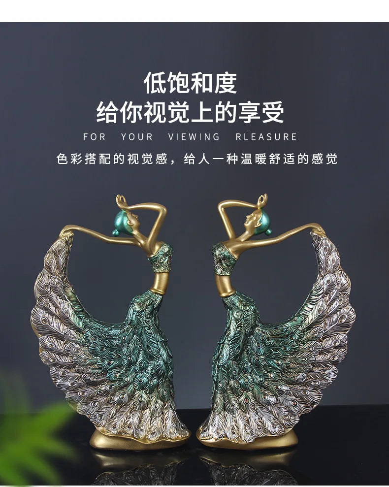 Fashion dancer decoration, wine cabinet, TV cabinet decoration, resin crafts decoration, creative small decoration
