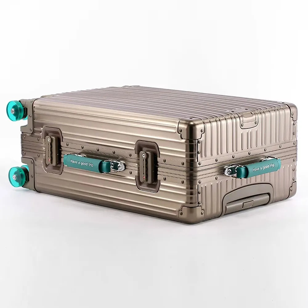 All Aluminum-magnesium Suitcase Travel Rolling Luggage Alloy Trolley Case Bag with Spinner Silent Wheel TSA Lock Carry-On Cabins