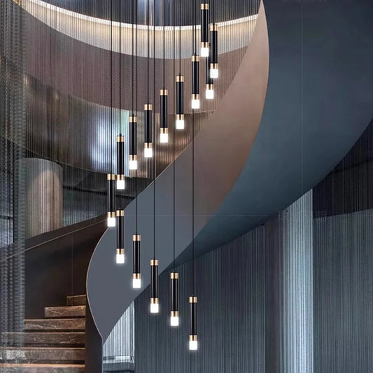 Modern home decor led lights pendant light lamps forstaircase Chandeliers for living room hanging light indoor lighting