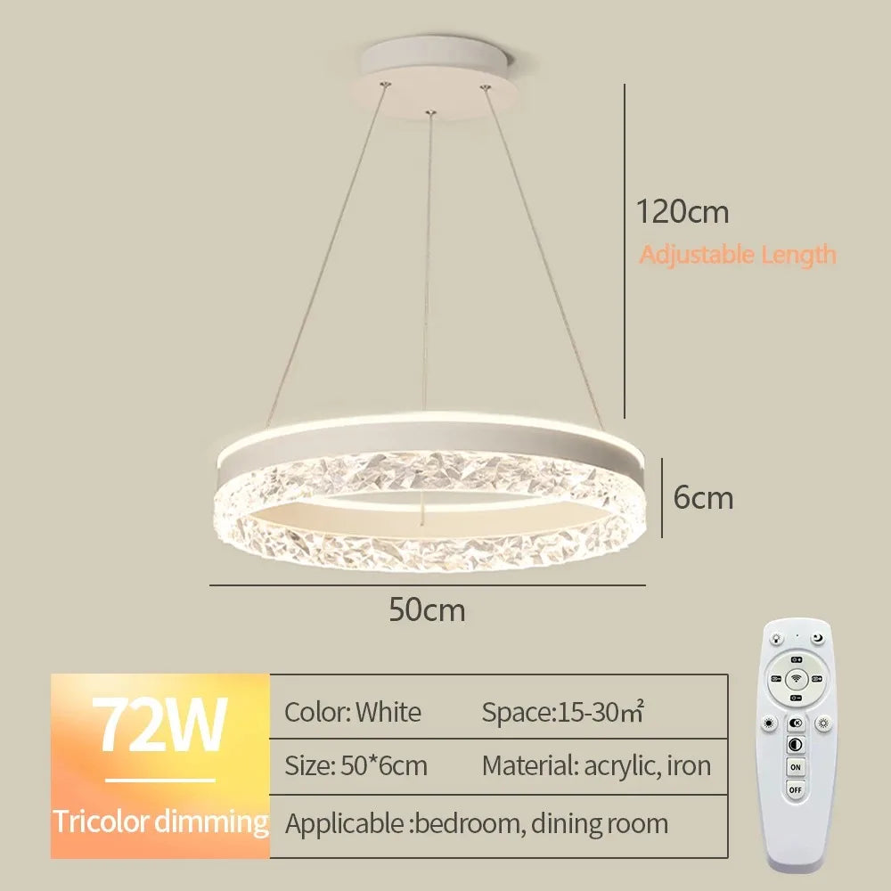 Modern Led Living Room Chandeliers Dining Table Ceiling Chandelier Kitchen Hanging Light Fixture Dimmable Indoor Lighting Lamp