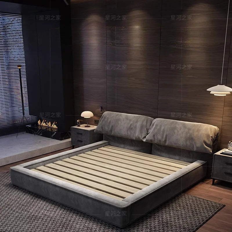 European Luxury Bed Frames Fancy Storage Space King Size Bed Headboard Bedroom Camas De Matrimonio Dormitorio Home Decoration