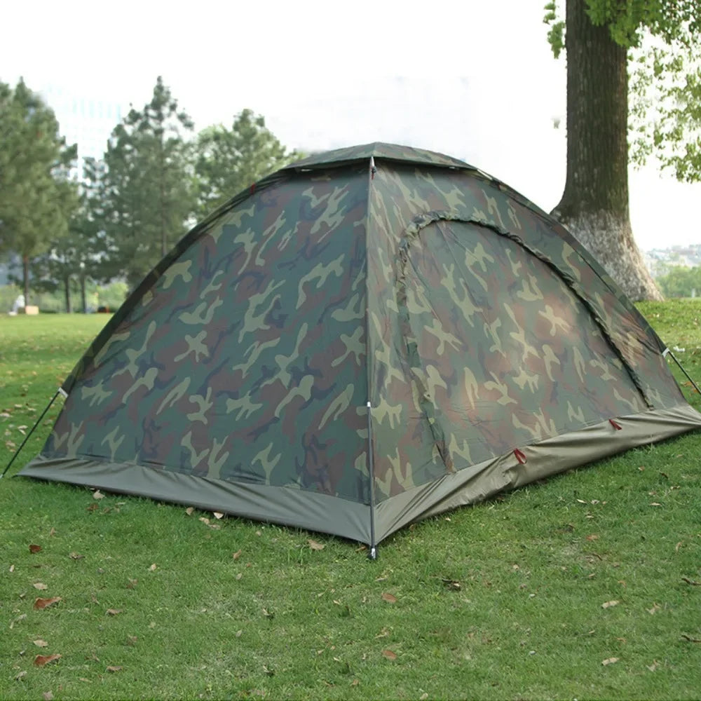 Camping Tent Camouflage Tent Single Layer Outdoor Portable Camouflage Summer Tent For Outdoor Camping Traveling Tents Hiking