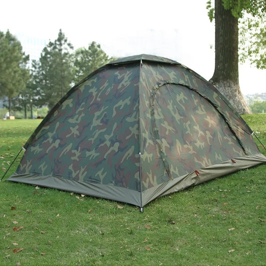 Camping Tent Camouflage Tent Single Layer Outdoor Portable Camouflage Summer Tent For Outdoor Camping Traveling Tents Hiking