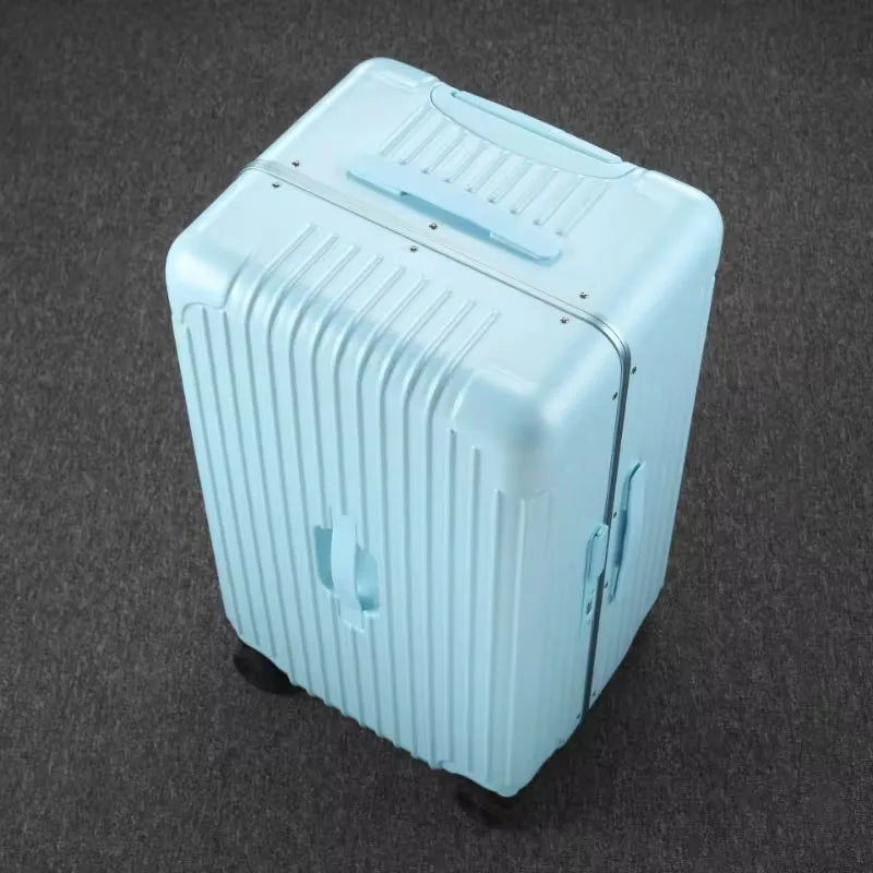 KLQDZMS Carry-on Travel Luggage Large Capacity Aluminum Frame Trolley Case 24"26"28" Combination Case 20 Inch Cabin Suitcase