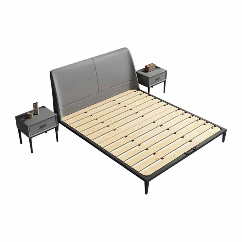 High End Wood Double Bed European Waterproof 2 Person Modern Twin Beds Bedroom Queen Sleeping Camas De Dormitorio Furniture