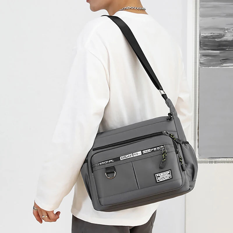 Mens Messenger Bag Crossbody Shoulder Bags Men Small Sling Pack for Work Business Waterproof Oxford Packs Satchel Purse