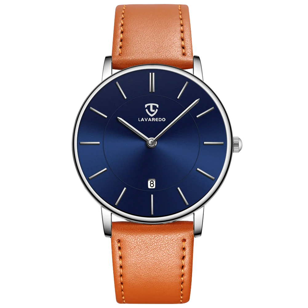Mens Watches, Minimalist Fashion Simple Wrist Watch for Men Analog Date with Leather Strap