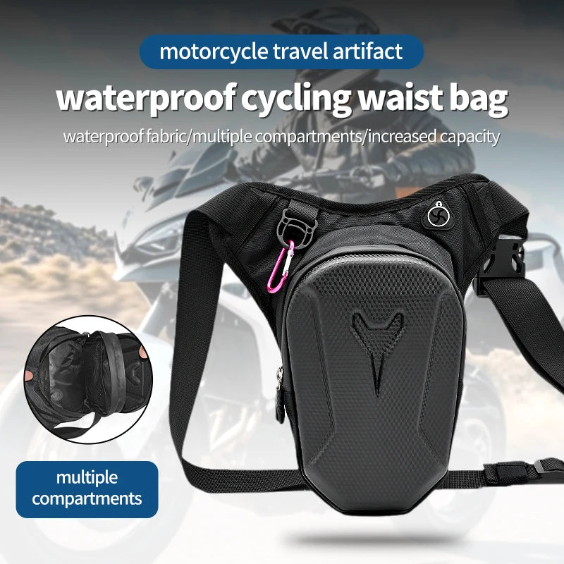 Motorcycle Drop Leg Bag For Men Women Ride Cycling Casual Waist Bag Fanny Pack Travel Hiking Climbing Outdoor Pocket Waterproof