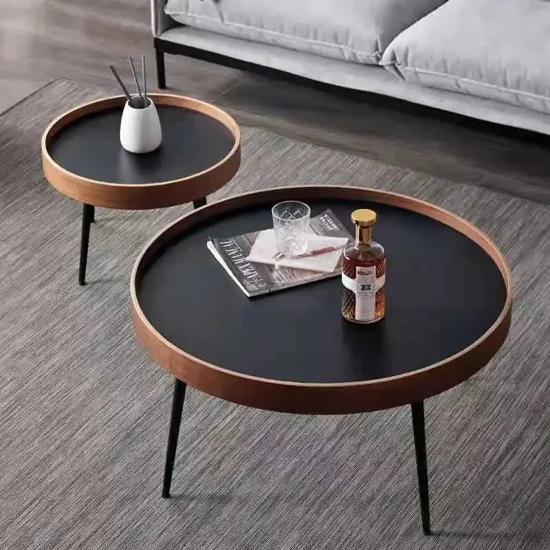 Wooden Simple Modern Round Tea Coffee Tables Living Room Luxury Center Table Sofa Side Leisure Table Furniture Mini End Table
