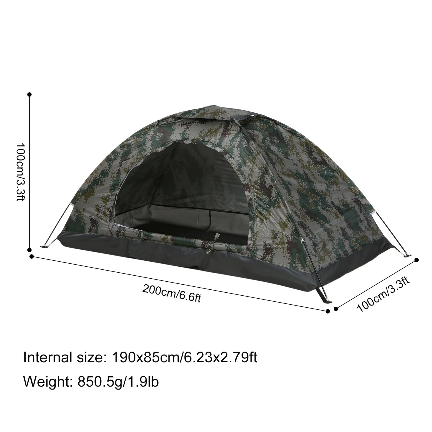 Garden Tent Portable Tent  Camping Tent Single Layer Portable Tent Anti-UV Coating UPF 30+ for Outdoor Beach Fishing